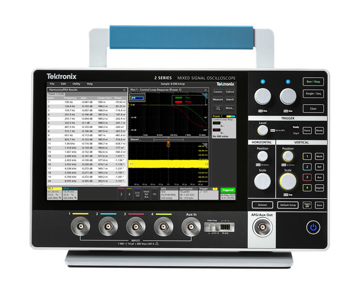 Frequency response analysis feature being used on the 2 Series MSO EDU