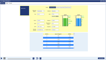 The Battery Simulator App allows users to simulate battery models and monitor key parameters in real time.