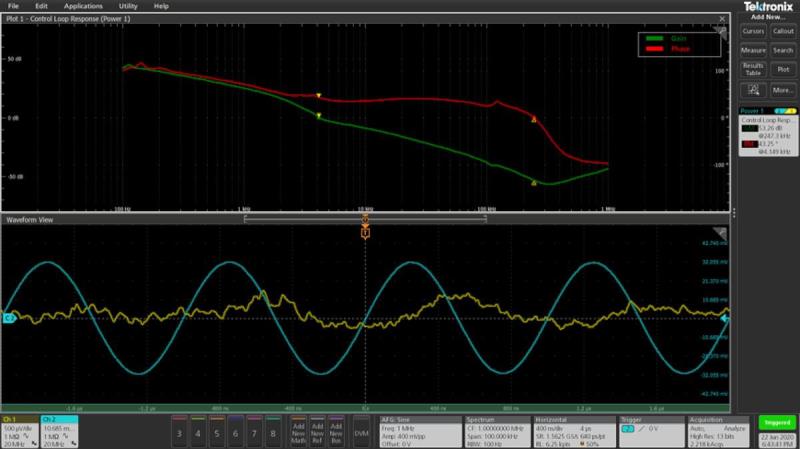 Measuring bode control loop response