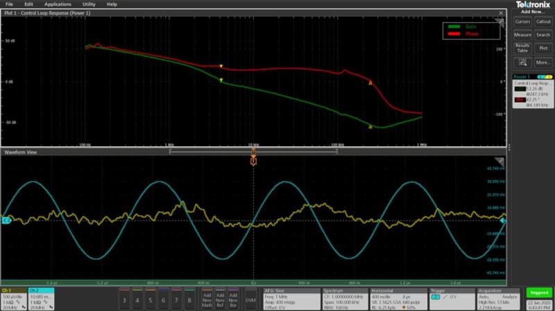 Measuring bode control loop response