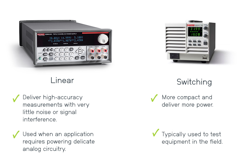 リニア電源 vs スイッチングベンチ電源