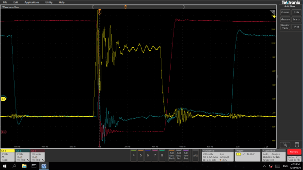 Conventional oscilloscope probes make signals appear noisy on SiC gate drives