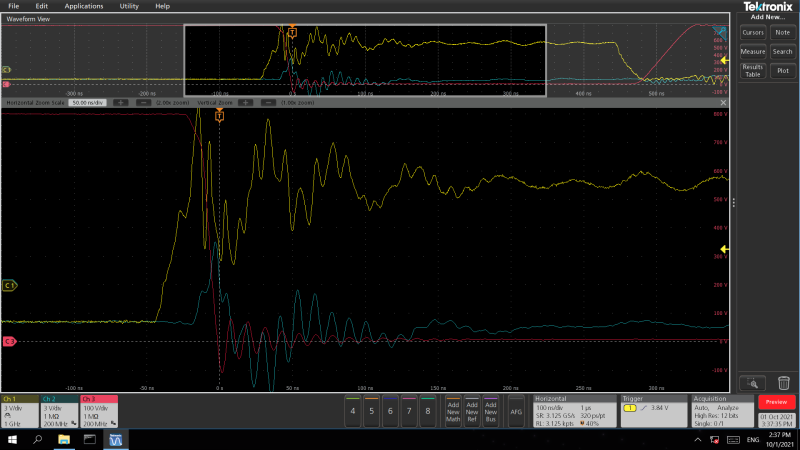 Gate drives on SiC FETs measured with passive and differential probes are noisy
