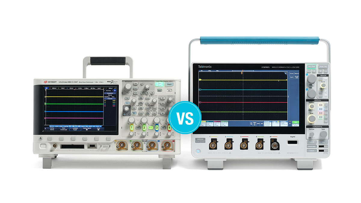 Comparison between 3 series MDO and Keysight