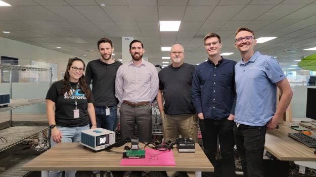 Tektronix engineering team with TMT4 Margin Tester