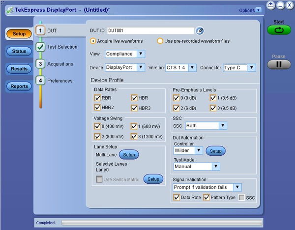 DisplayPort Test Solutions Datasheet