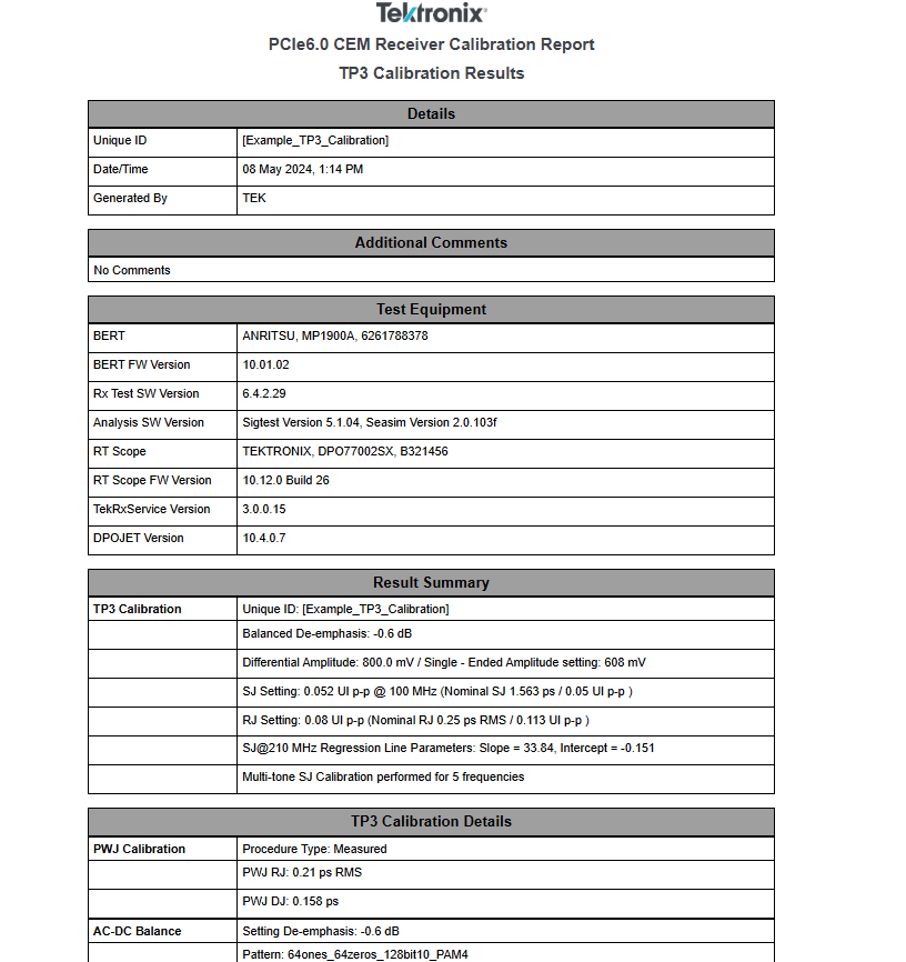 PCIExpress Rx Test Suite 61W737828