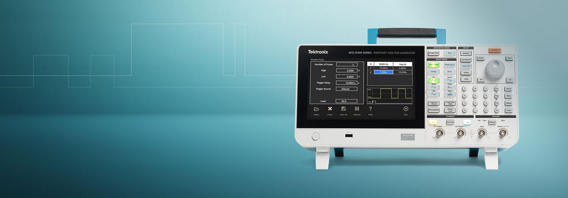 Generate pulses of varying widths with Double Pulse Test on the AFG31000