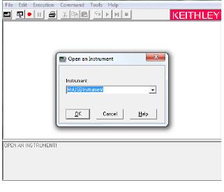 Keithley Communicator Open an Instrument