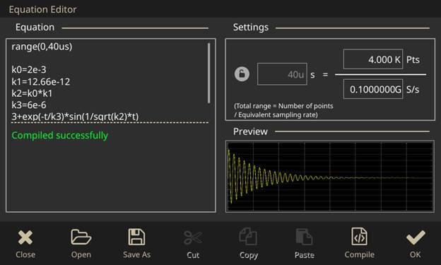 creating a damped sine wave