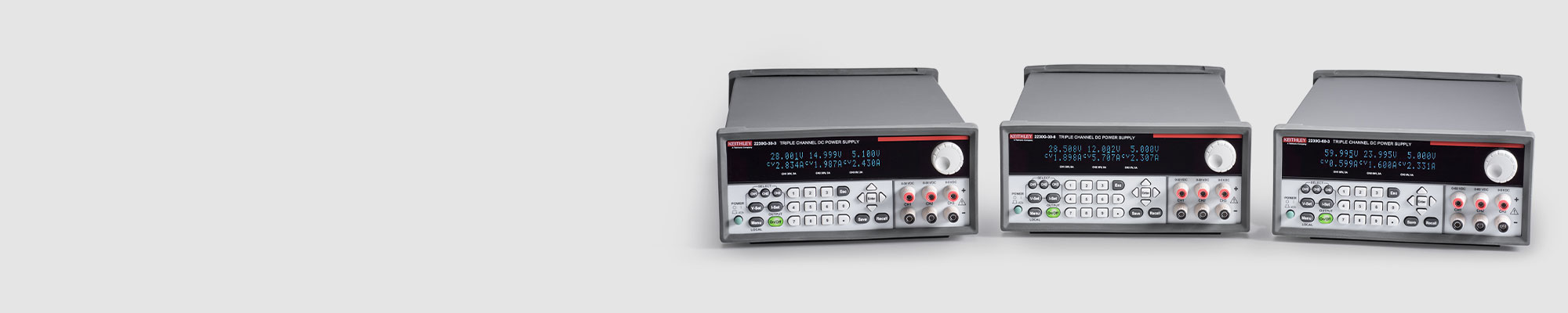 Keithley 2230G Bench Power Supply 3 Units Side by Side