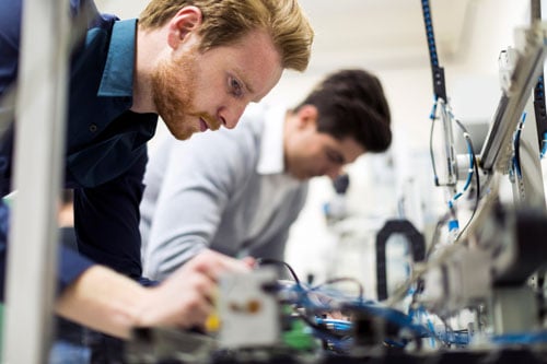 Engineers working