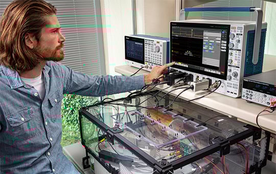 Using TICP Current Shunt probe with 5 Series B MSO for wide bandgap testing.