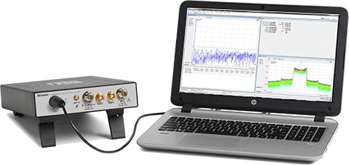 RSA600 with laptop RSA600 series spectrum analyzer (up to 7.5 GHz frequency coverage)