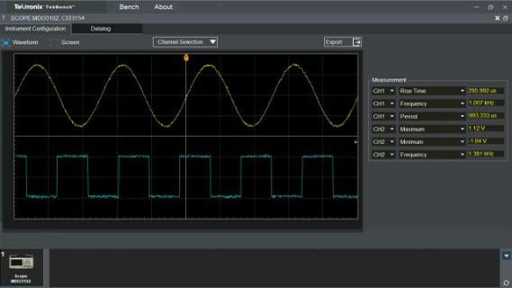 TekBench™ Control Software for Oscilloscopes and Arbitrary function generators