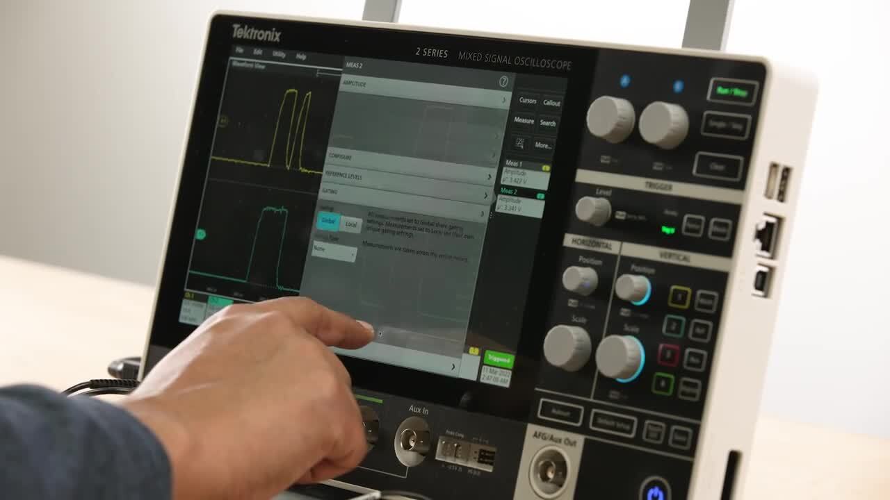 2 Series MSO Mixed Signal Oscilloscope  Modern User Interface and Simplified Controls
