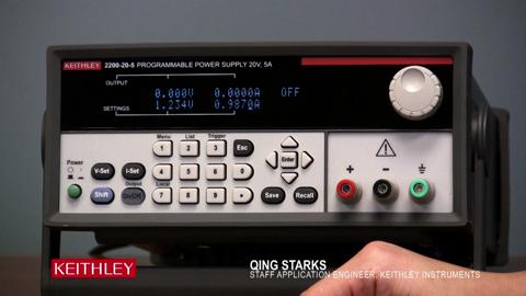 A Demonstration of Keithleys Model 2200 Programmable Power Supply  Save and Recall Operation