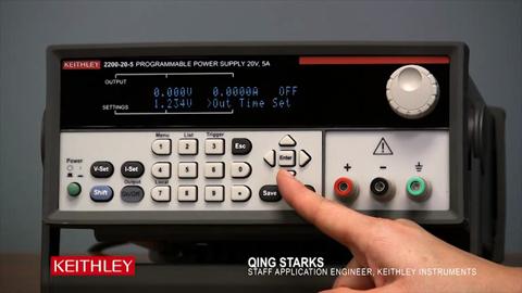 A Demostration of Keithleys Model 2200 Programmable Power Supply  Key Lock Feature
