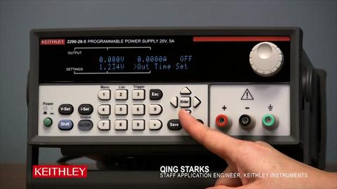 A Demostration of Keithleys Model 2200 Programmable Power Supply  Key Lock Feature