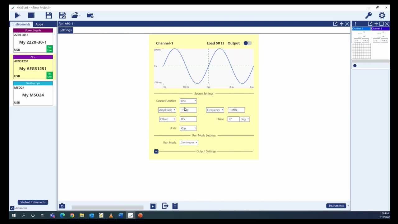 Analyzing Frequency Response with a 2 Series MSO and AFG31000