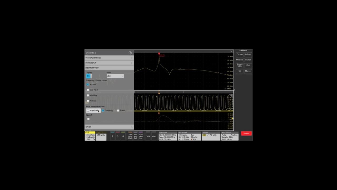 Capturing a Clock Frequency Glitch With RF vs Time Trigger