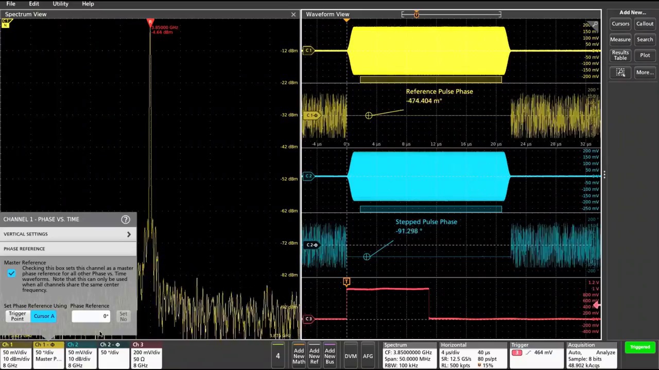Comparing phase on RADAR pulses with the 6 Series MSO