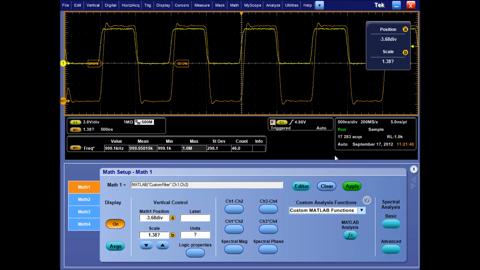 Custom Math Waveforms using MATLAB on an Oscilloscope | Tektronix