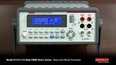 Keithleys Model 2110 5 12Digit DMM Demo Series Store and Recall Functions