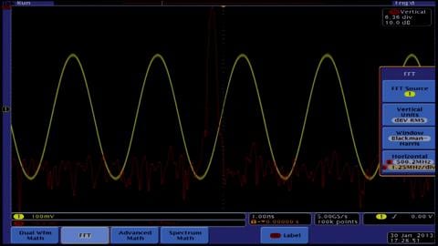 MDO4000 Spectrum Analyzer versus Oscilloscope FFT
