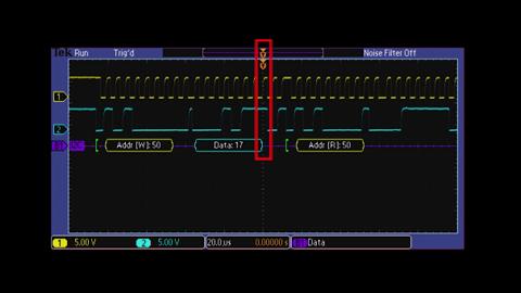 MSO-DPO2000 Series Oscilloscopes I2C bus support