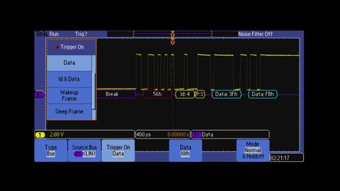 MSO-DPO2000 Series Oscilloscopes LIN bus support