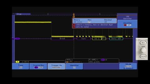 MSO-DPO3000 Series Oscilloscopes LIN bus support