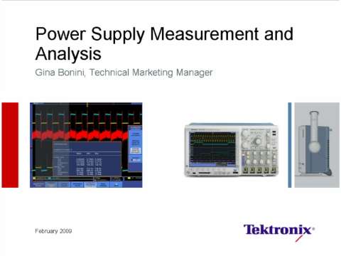 Power Supply Measurement Analysis Webinar | Tektronix