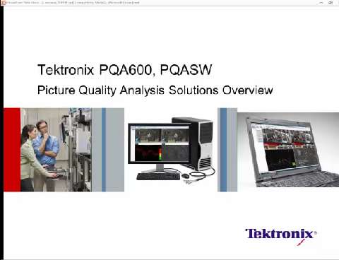 Product Overview of the PQASW Picture Quality Analysis Software