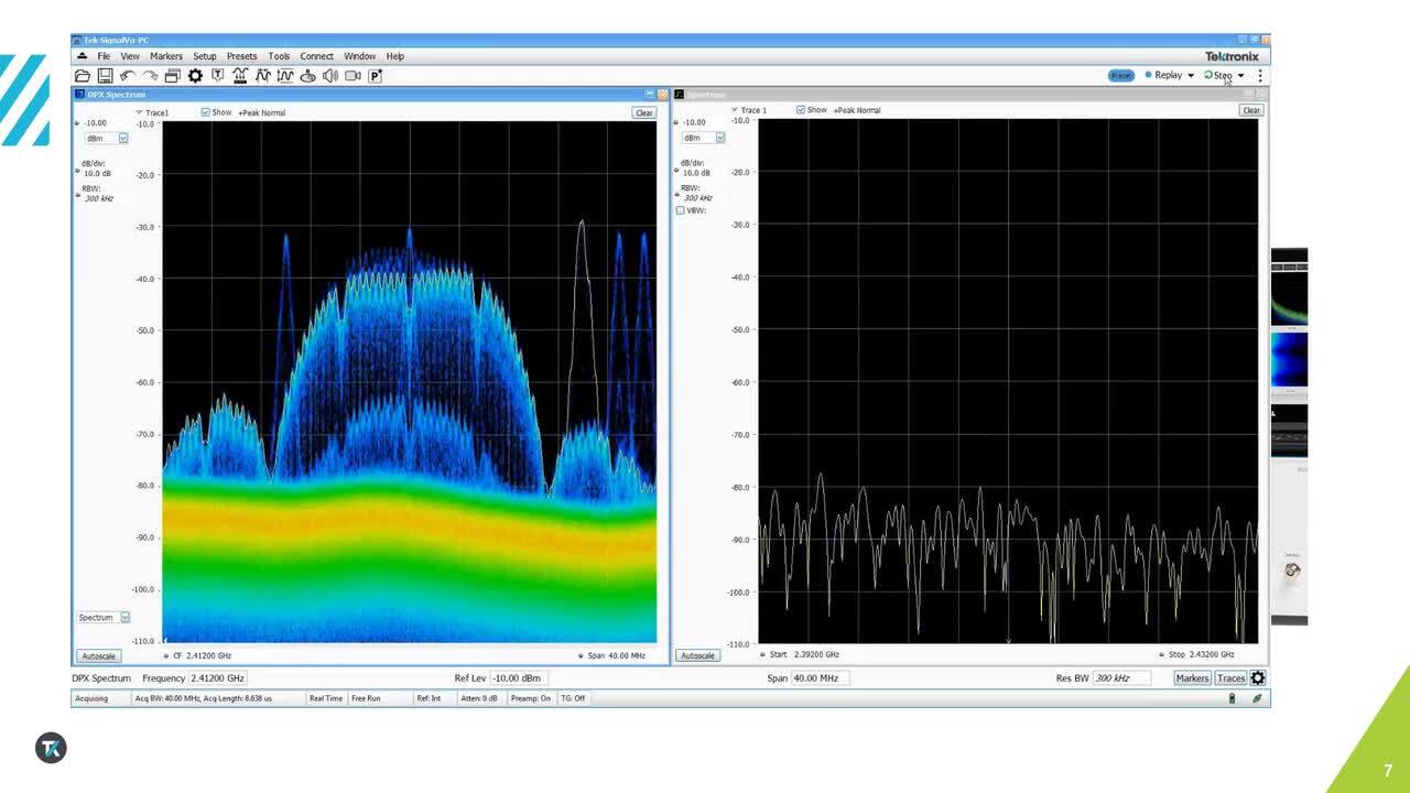 SignalVu Spectrum Analysis Software | テクトロニクス