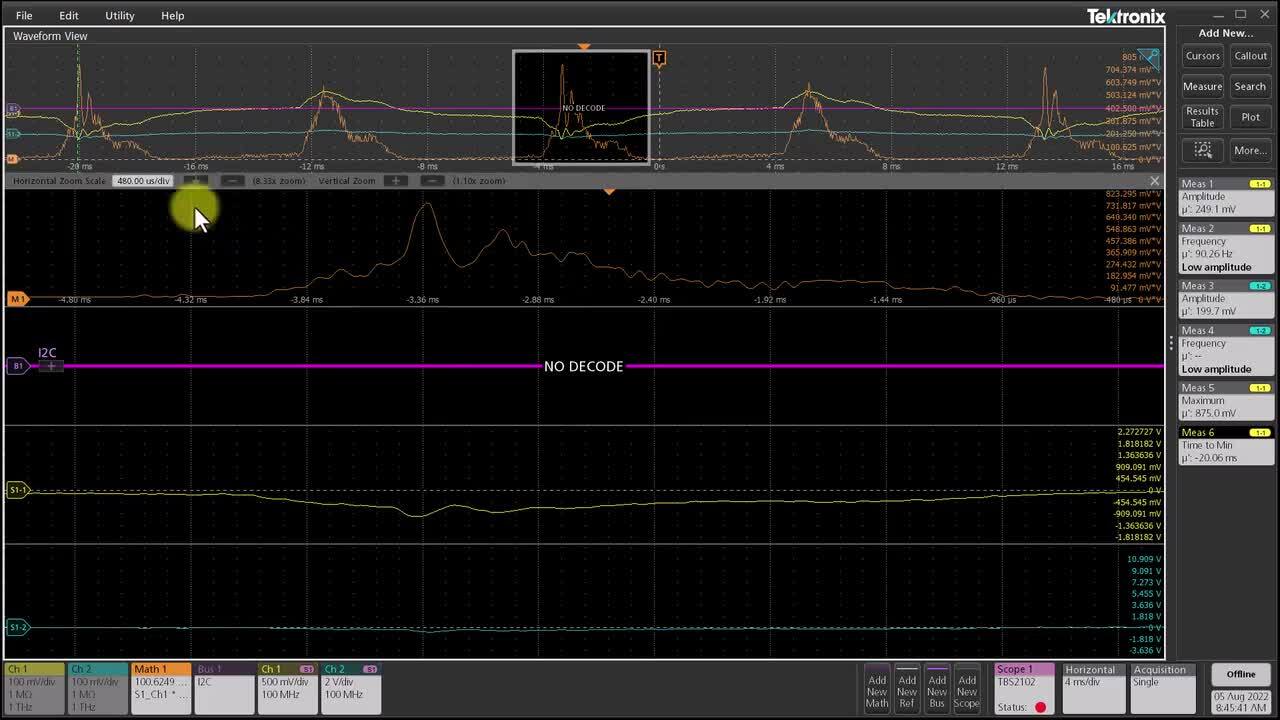 TekScope PC Analysis Software - Zoom And Pan Waveforms | Tektronix