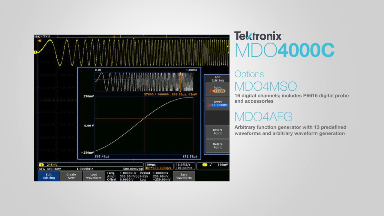 Tektronix MDO4000C Mixed Domain Oscilloscope