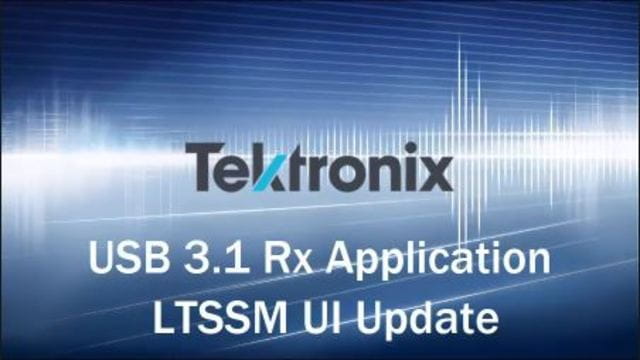 USB 31 Rx Link Training Status State Machine | Tektronix