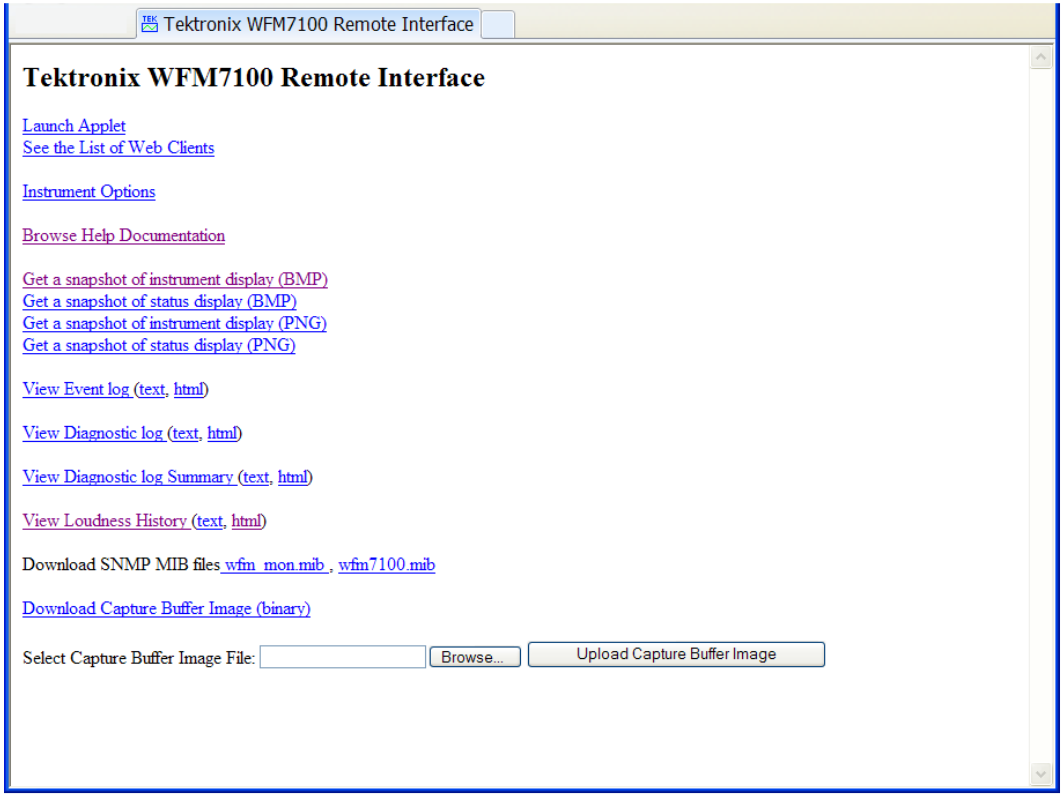 Tektronix Remote Interface