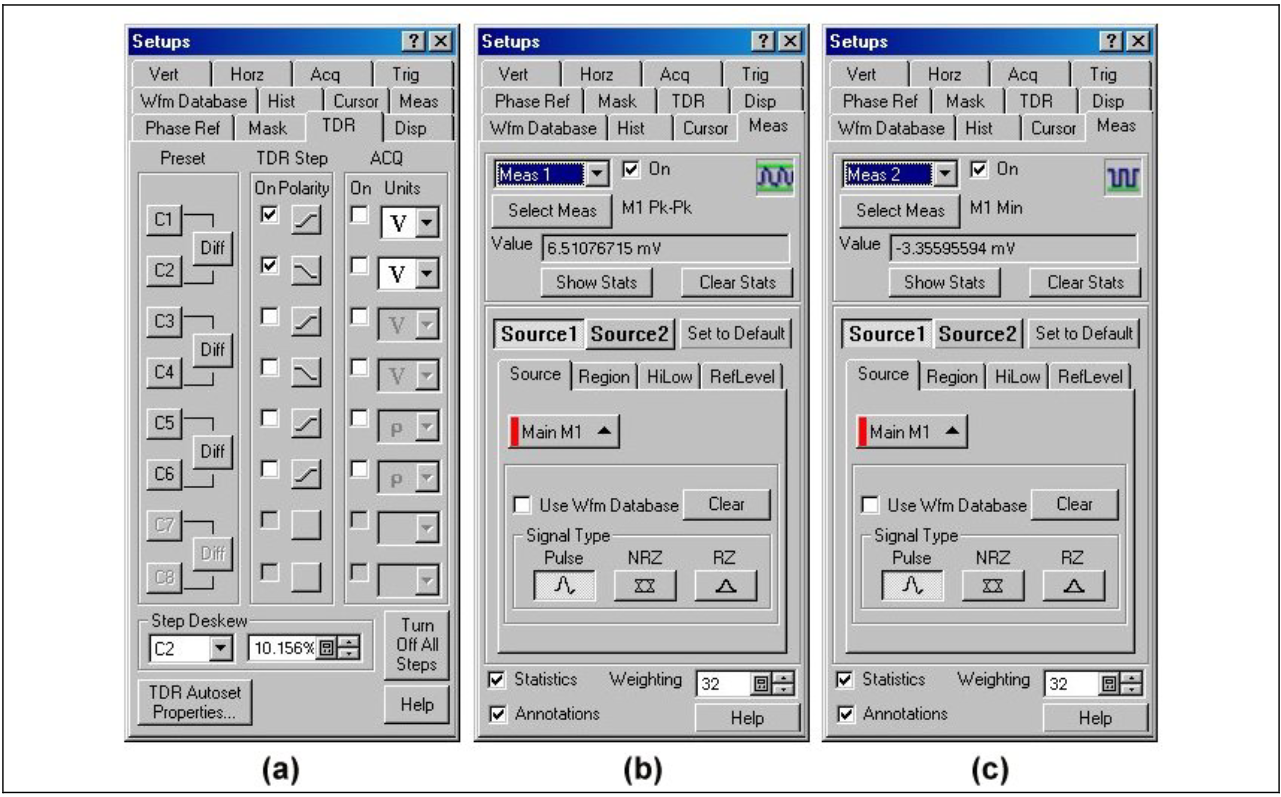 Time Domain Crosstalk Setups