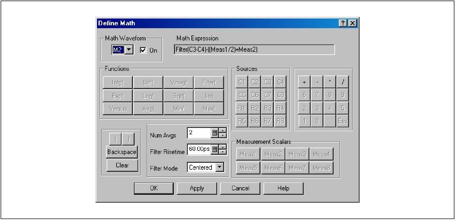Time Domain Crosstalk Normalized Math Waveform Definition