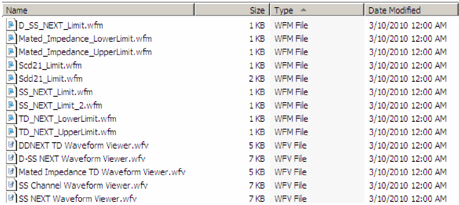 IConnect Limit Test Files