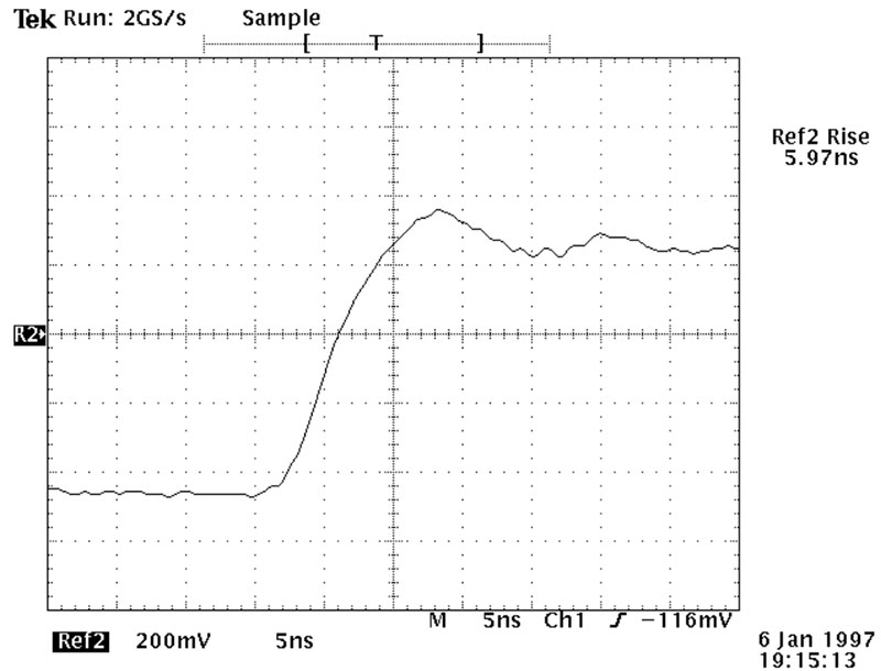 Two-inch wire at probe tip