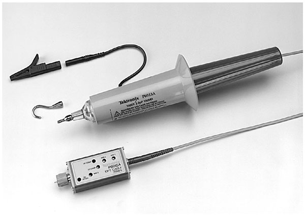 Most probes consist of a probe head, a probe cable, and a compensation box or other signal conditioning network