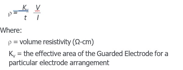 volume resistivity can be calculation