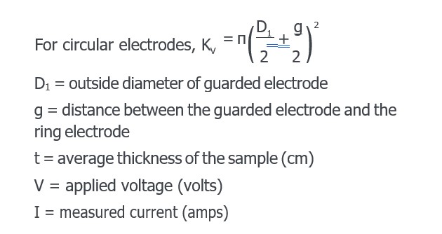 volume resistivity can be calculation