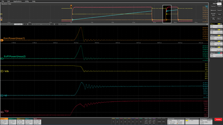 Double pulse testing software on Tektronix 4, 5 and 6 Series MSOs automates key measurements, such as energy loss and diode reverse recovery