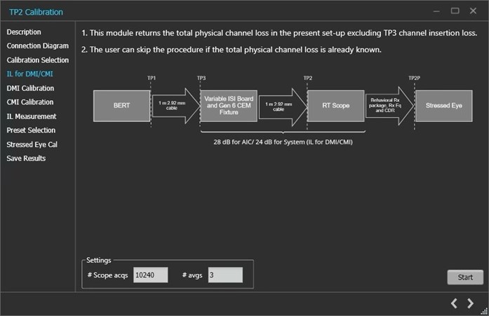 Screenshot of TP2 calibration targets.