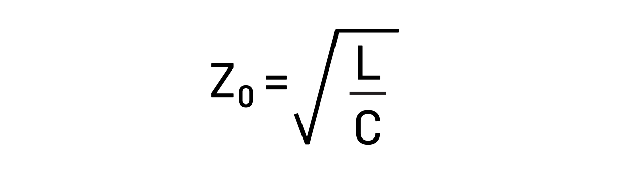 Characteristic impedance formula for an ideal transmission line