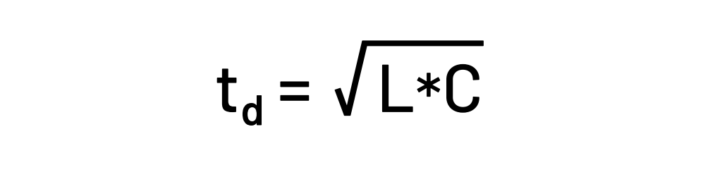 Time delay per unit length formula for an ideal transmission line